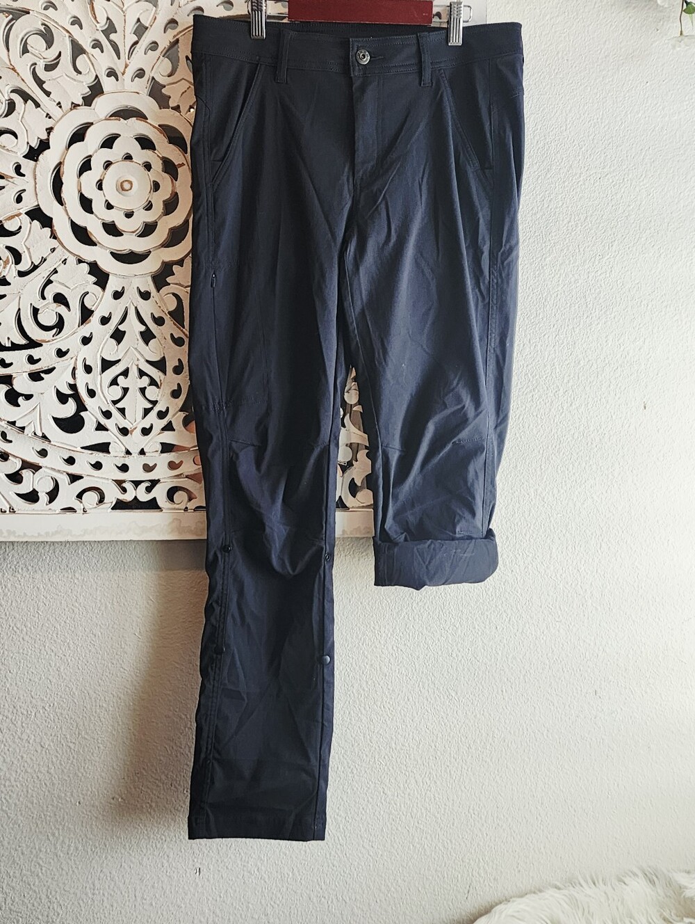 prAna Halle II Black Roll Up Pants Active Outdoor Women's 8 Reg $95